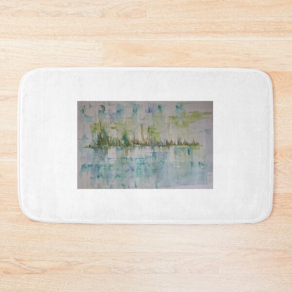 Item preview, Soft abstract pastel watercolour of a waterside scene by Kzacreative designed and sold by Kzacreative.