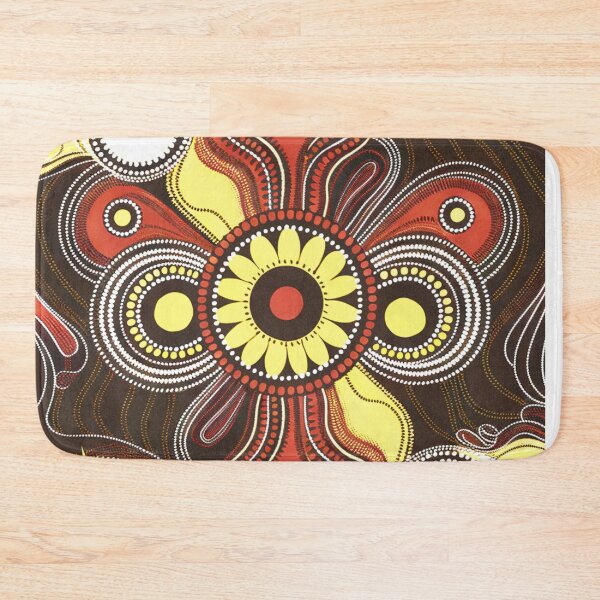 Item preview, Aboriginal Dot Painting Bedding Set Red Earth designed and sold by AboriginalartVI.