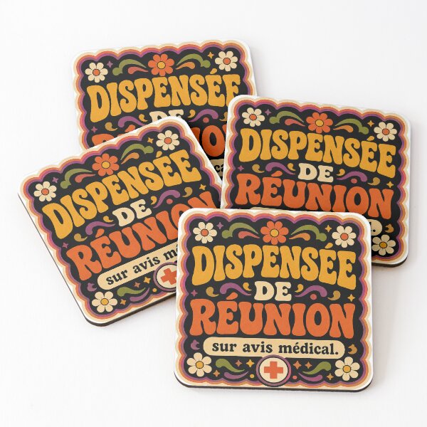 Item preview, Exempt from meeting on medical advice | Funky Office Humor (For women) designed and sold by Eric Sintès.