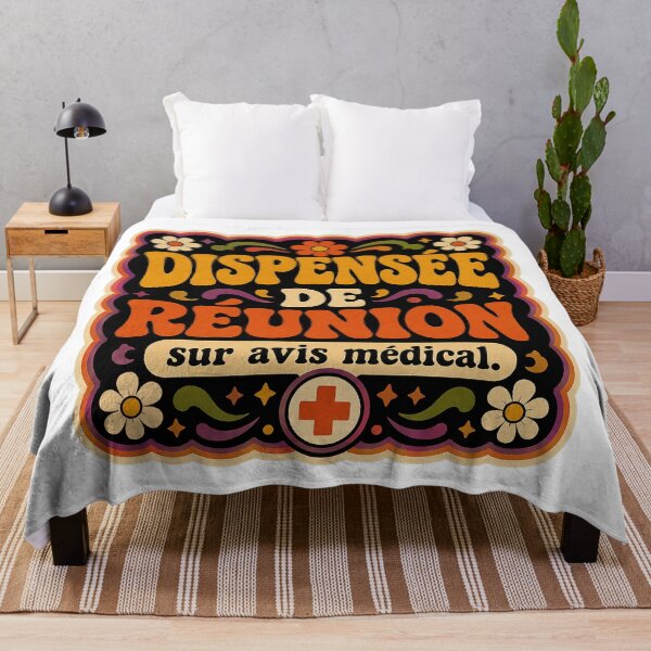 Item preview, Exempt from meeting on medical advice | Funky Office Humor (For women) designed and sold by Eric Sintès.