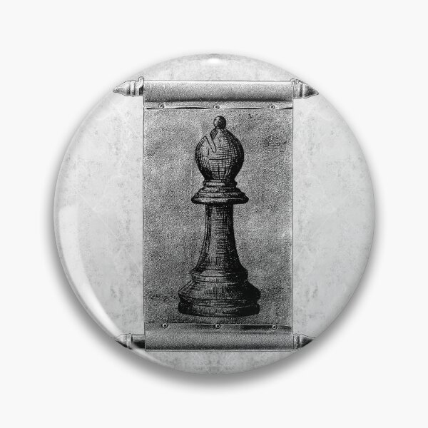 Item preview, Chess Bishop Scroll Parchment Dark Medieval Strategy Ink Art designed and sold by Ghoul Enterprises.
