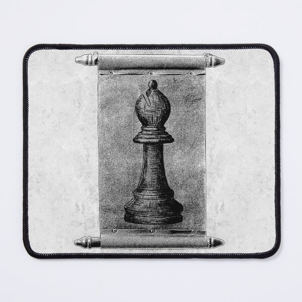 Item preview, Chess Bishop Scroll Parchment Dark Medieval Strategy Ink Art designed and sold by Ghoul Enterprises.