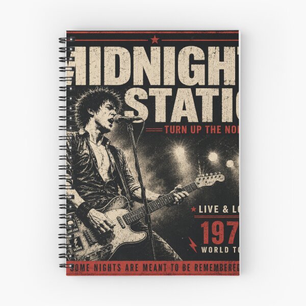 Item preview, Midnight Static Live & Loud Vintage Rock Poster designed and sold by S06PMarketing.