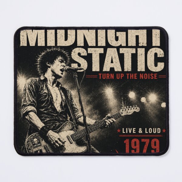 Item preview, Midnight Static Live & Loud Vintage Rock Poster designed and sold by S06PMarketing.
