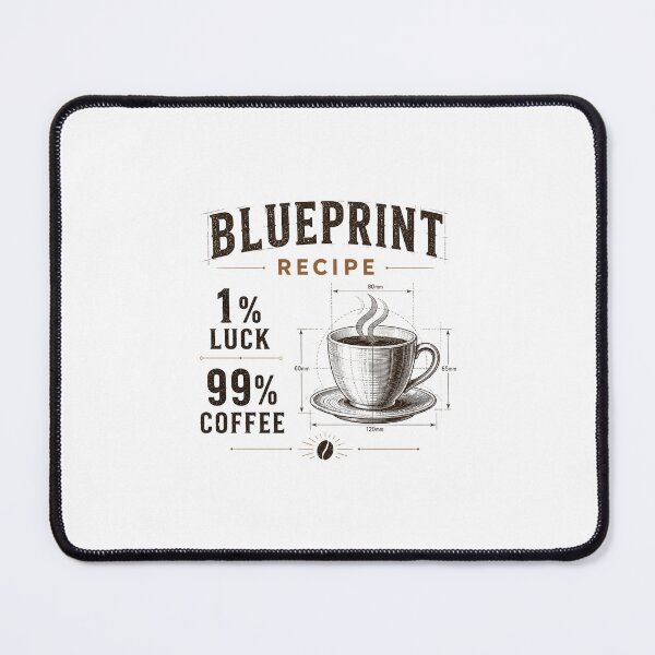 Item preview, 99% Coffee 1% Luck Blueprint Shirt | Funny Coffee Lover Design | Vintage Coffee Recipe | Barista Gift designed and sold by MAPDDesigns.