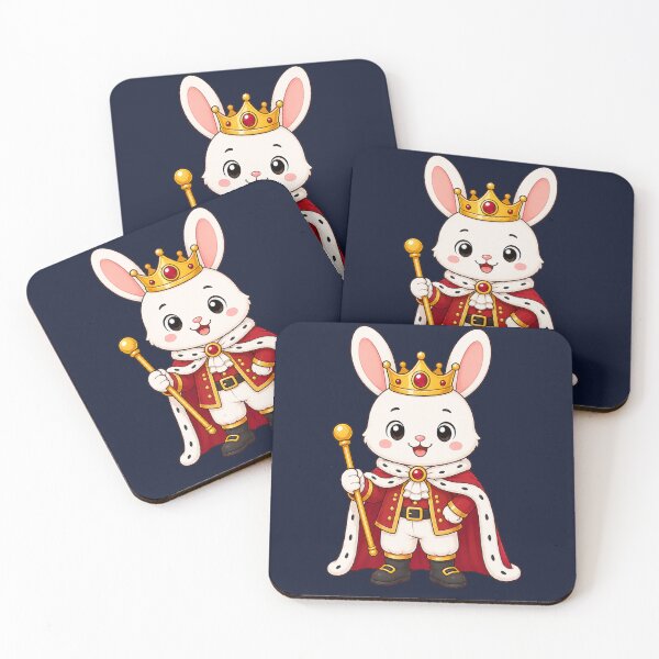 Artikelvorschau, Cute King Bunny Royal Rabbit Wearing Gold Crown entworfen und verkauft von Seculinator.