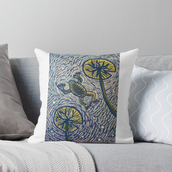 Item preview, Lily Pad Drifter | Whimsical Frog Illustration designed and sold by Bramble and Willow Studio.
