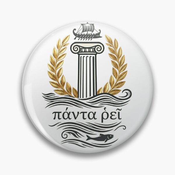 Item preview, Panta Rhei Golden Laurel Wreath Greek Philosophy designed and sold by Plumcharmeurs.