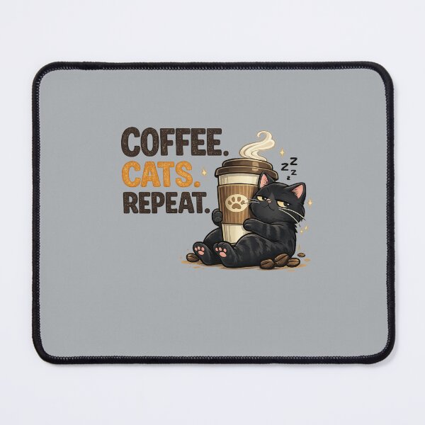 Item preview, Coffee Cats| Funny Black Cat | Coffee Lover Design for Cat Moms and Coffee Lovers designed and sold by MimiSabu.