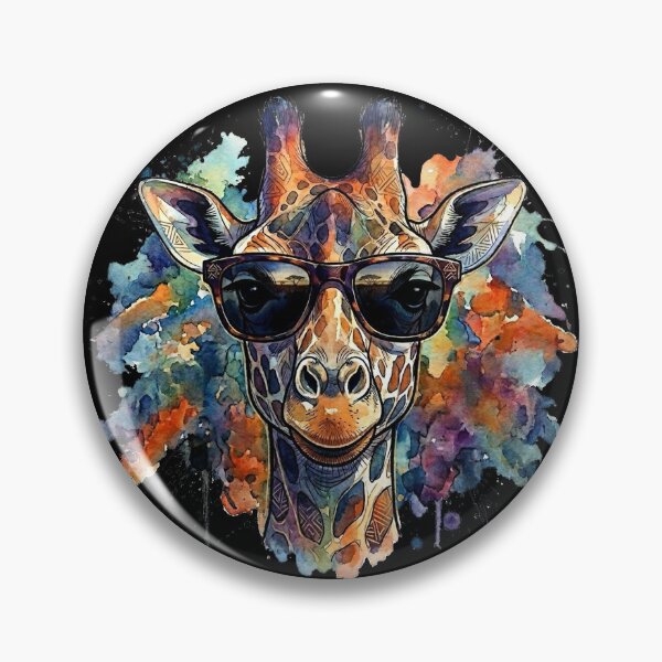 Item preview, Cool Watercolor Giraffe With Sunglasses designed and sold by MarlonOspinaStore.
