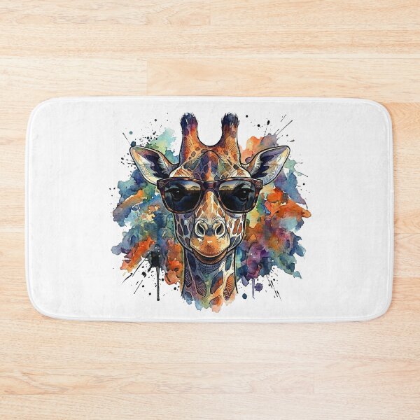 Item preview, Cool Watercolor Giraffe With Sunglasses designed and sold by MarlonOspinaStore.