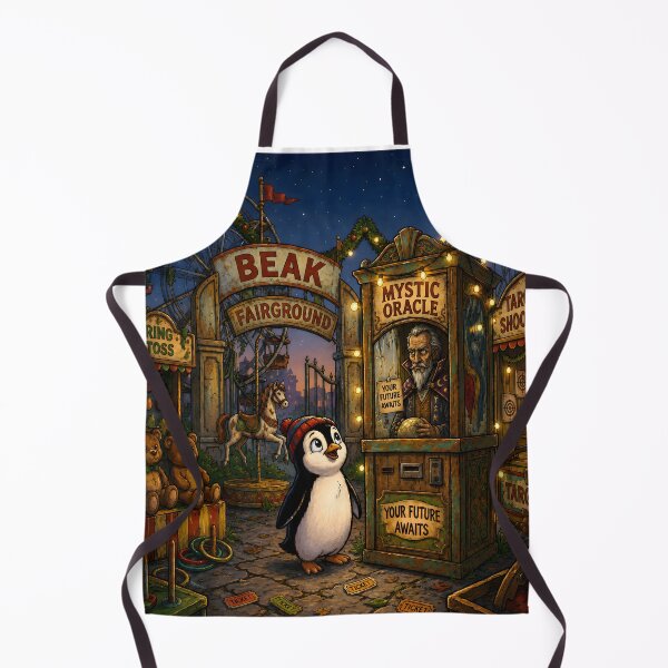 Item preview, Beak's Future Awaits - Mystic Fairground Penguin designed and sold by TJQsAnimals.