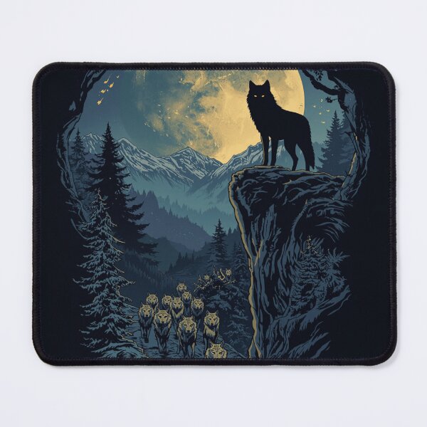 Item preview, Alpha Wolf Pack Moon Graphic T-Shirt | Majestic Wilderness Night Forest Design designed and sold by Vvmd.