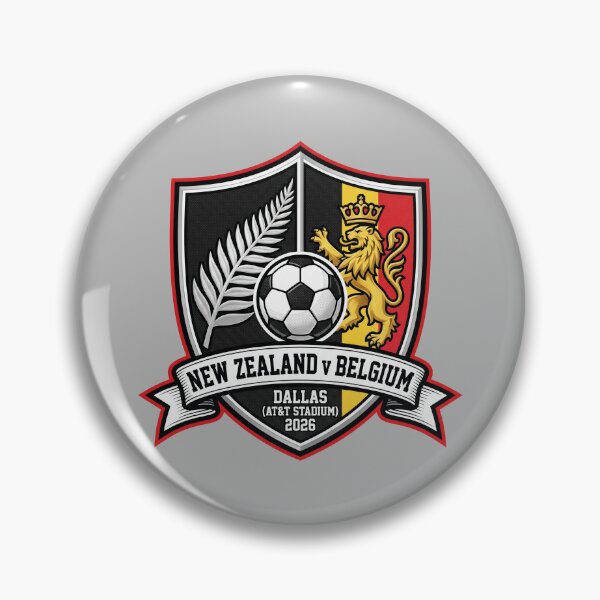 Item preview, New Zealand vs Belgium Soccer Match Dallas 2026 Crest designed and sold by Pride Emblem Prints.