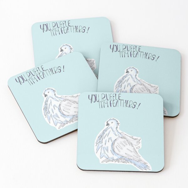 Item preview, You Ruffle My Feathers - Hand Drawn Ruffled Pigeon designed and sold by AJPrettyObscene.