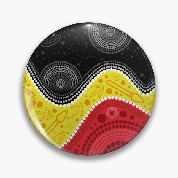 Aperçu de l'œuvre Parure de lit à motifs aborigènes Red Earth Hunt créée et vendue par AboriginalartVI.