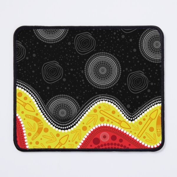 Item preview, Aboriginal Dot Painting Bedding Set Red Earth Hunt designed and sold by AboriginalartVI.