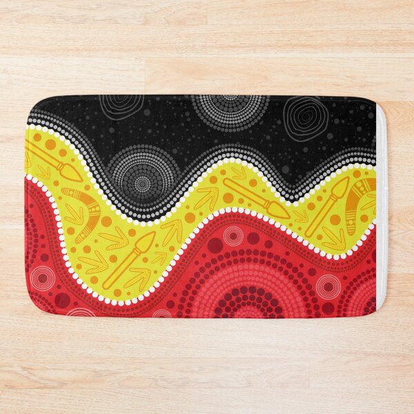 Item preview, Aboriginal Dot Painting Bedding Set Red Earth Hunt designed and sold by AboriginalartVI.