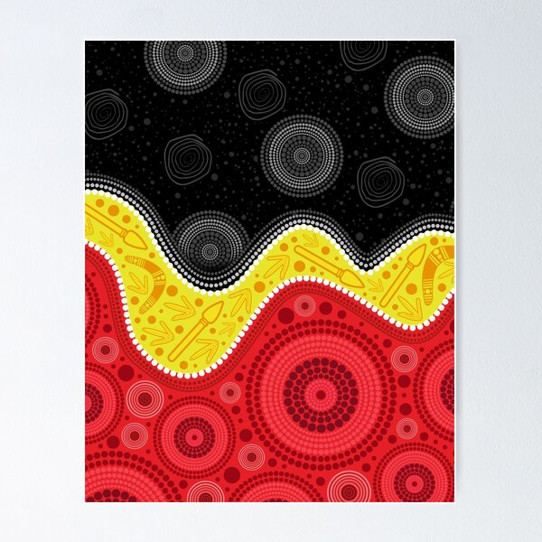 Item preview, Aboriginal Dot Painting Bedding Set Red Earth Hunt designed and sold by AboriginalartVI.