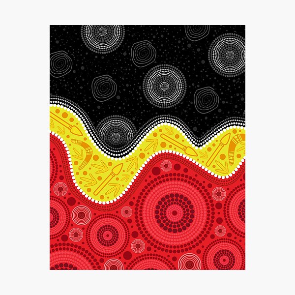 Item preview, Aboriginal Dot Painting Bedding Set Red Earth Hunt designed and sold by AboriginalartVI.