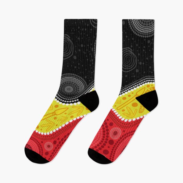 Item preview, Aboriginal Dot Painting Bedding Set Red Earth Hunt designed and sold by AboriginalartVI.