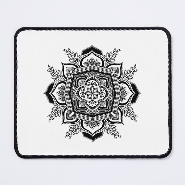 Item preview, Black & White Floral Mandala  designed and sold by Asher's Art.