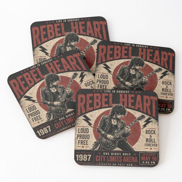 Item preview, Rebel Heart Vintage Rock Concert Poster designed and sold by S06PMarketing.