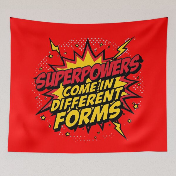 Item preview, Superpowers Come In Different Forms - Neurodiversity Pop Art designed and sold by EchoPrint Co..