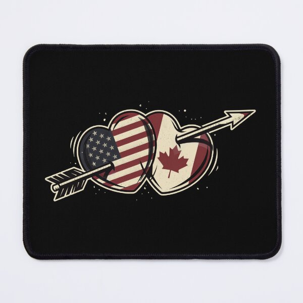 Item preview, USA Canada Friendship Heart American Canadian Flag Maple Leaf Gift designed and sold by Majnon8bp.