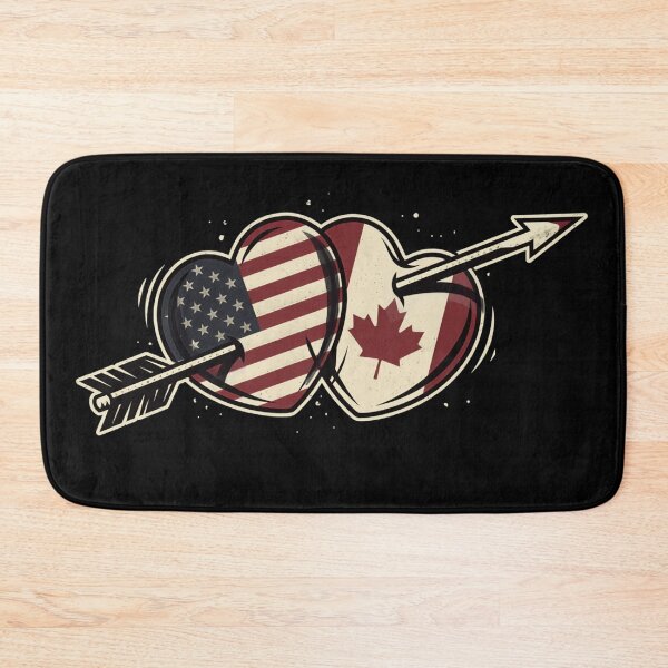 Item preview, USA Canada Friendship Heart American Canadian Flag Maple Leaf Gift designed and sold by Majnon8bp.