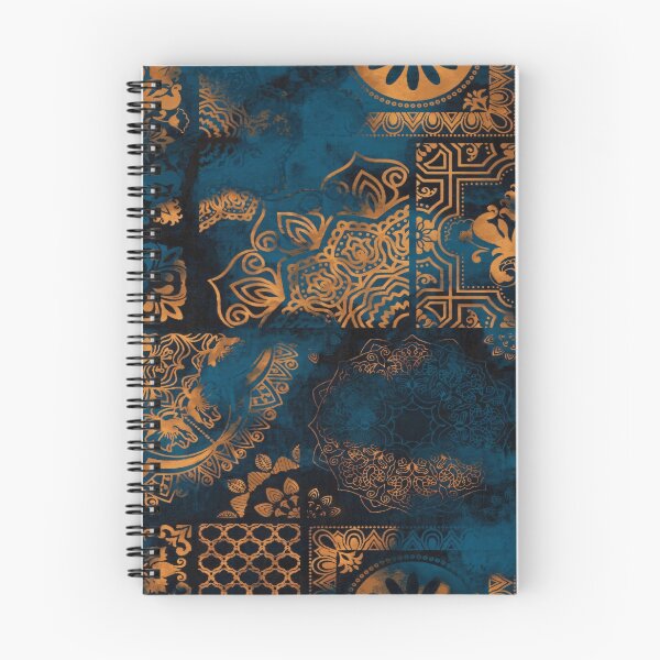 Item preview, Moody Teal Gold Andalusian Surface Pattern designed and sold by arteresting-art.