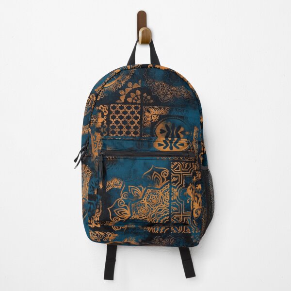 Item preview, Moody Teal Gold Andalusian Surface Pattern designed and sold by arteresting-art.