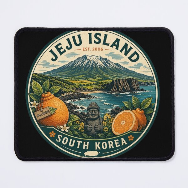 Item preview, Jeju Island Hallabong Citrus Vintage Travel Badge Sticker | South Korea Nature Adventure Design designed and sold by TulipsArtDesigns .