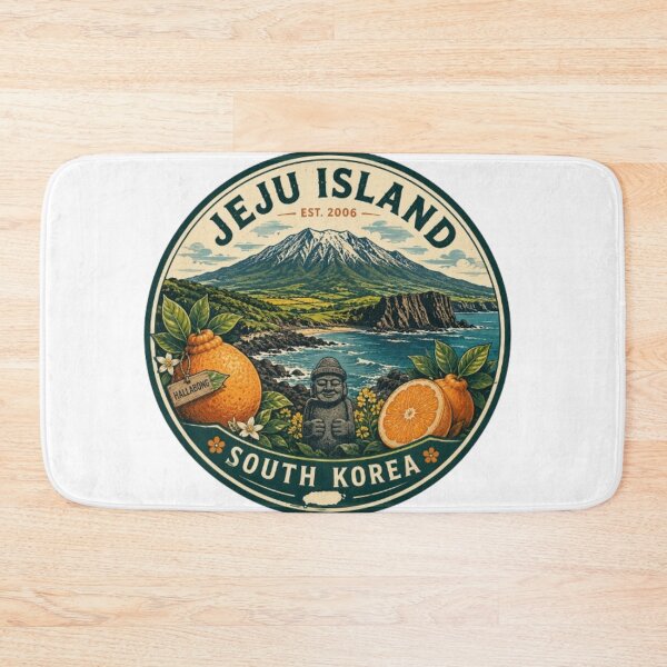 Item preview, Jeju Island Hallabong Citrus Vintage Travel Badge Sticker | South Korea Nature Adventure Design designed and sold by TulipsArtDesigns .