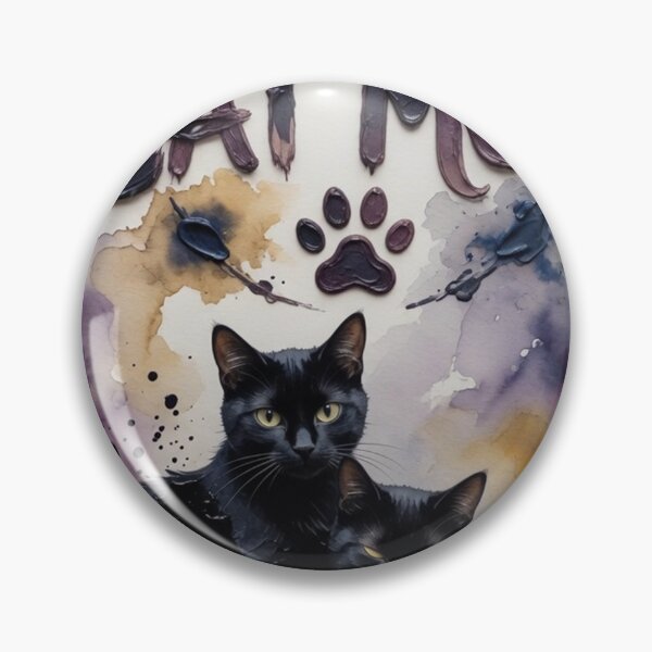 Item preview, Certified Cat Mom Black Cats Watercolor Art designed and sold by Pioneer Spirit Market.