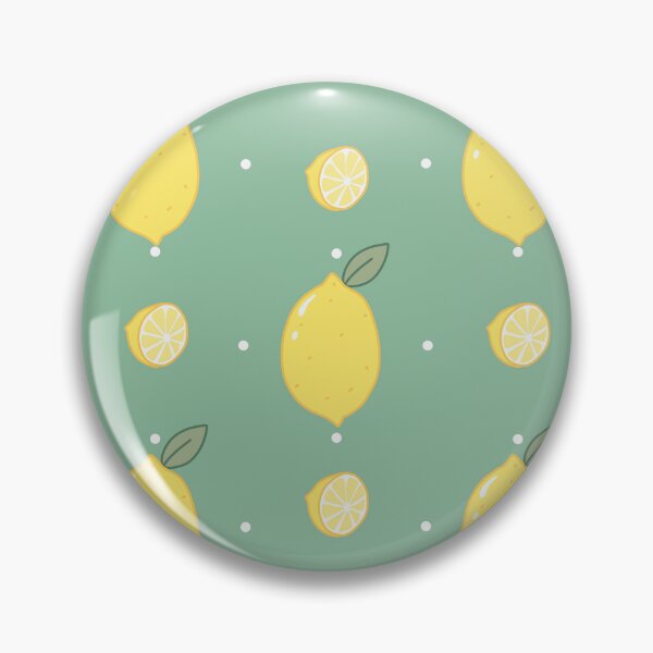 Item preview, Kawaii Lemon Seamless with white Polka Dot Pattern green background designed and sold by Sugarflumpairy2.