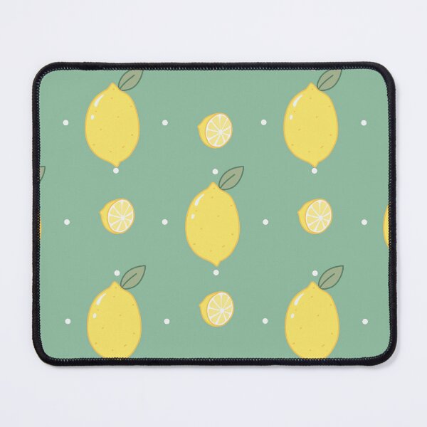 Item preview, Kawaii Lemon Seamless with white Polka Dot Pattern green background designed and sold by Sugarflumpairy2.