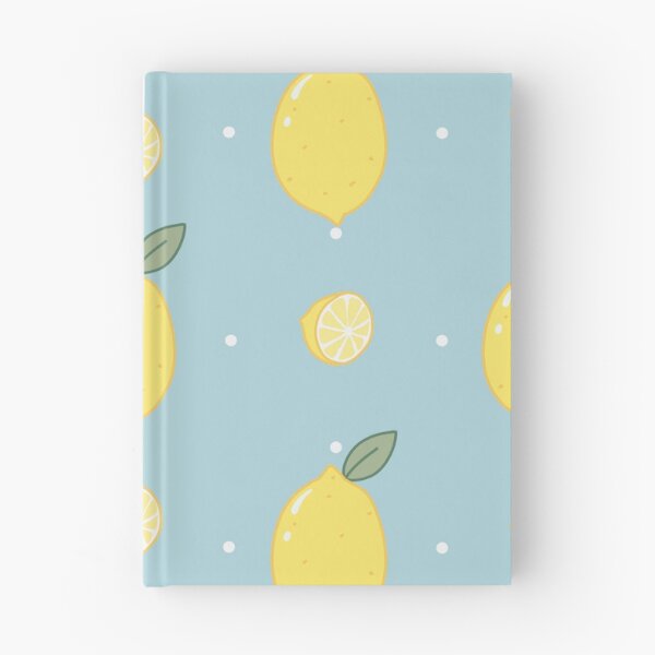 Item preview, Kawaii Lemon Seamless with white Polka Dot Pattern blue background designed and sold by Sugarflumpairy2.