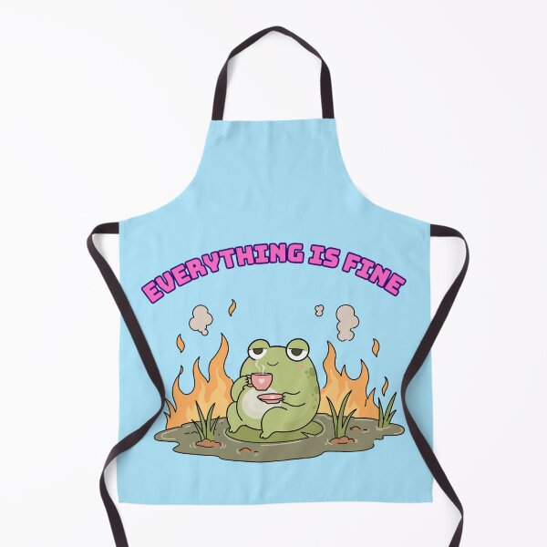 Item preview, Frog sipping tea while sitting in a tiny swamp fire. designed and sold by Kiwaro.