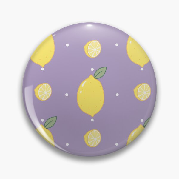 Item preview, Kawaii Lemon Seamless with white Polka Dot Pattern purple background designed and sold by Sugarflumpairy2.