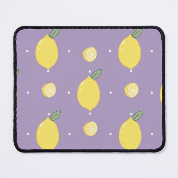 Item preview, Kawaii Lemon Seamless with white Polka Dot Pattern purple background designed and sold by Sugarflumpairy2.