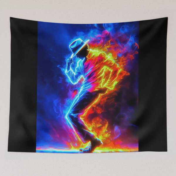 Item preview, Neon Pop Dance Legend Digital Art Sticker designed and sold by ExploreAura Studio.