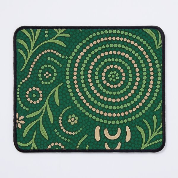 Item preview, Aboriginal Dot Painting Bedding Set Plants Pattern Green designed and sold by AboriginalartVI.