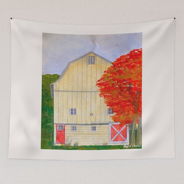 Item preview, Autumn Splendor Country Barn designed and sold by Haxson37art.