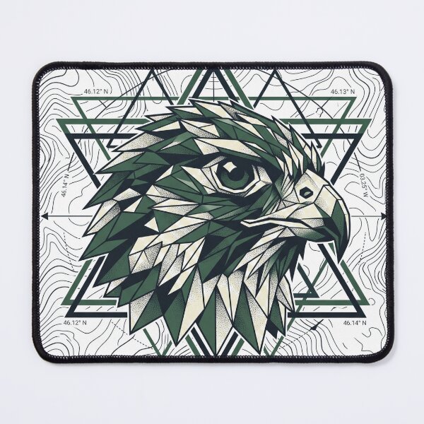 Item preview, Geometric Falcon Topography - High End Cartography Wildlife Art designed and sold by krish-prints.