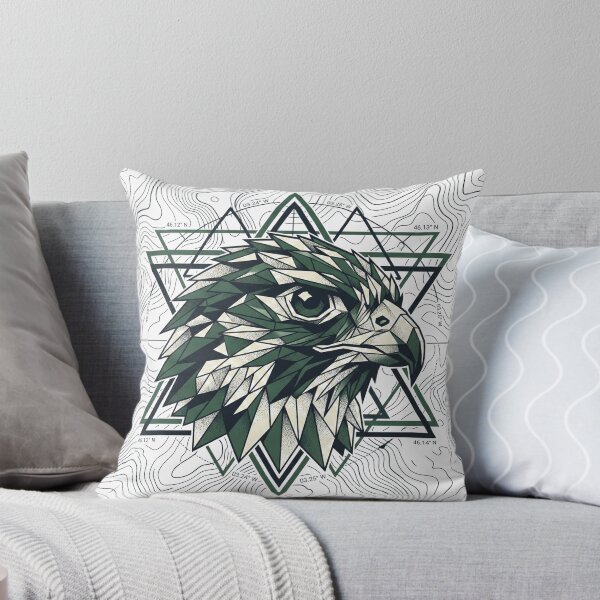 Item preview, Geometric Falcon Topography - High End Cartography Wildlife Art designed and sold by krish-prints.