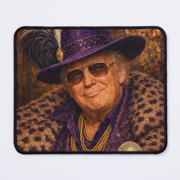 Item preview, Pimp Donald Trump Portrait 'Gilded Swagger in Purple' designed and sold by OtherworldlyIdeas.