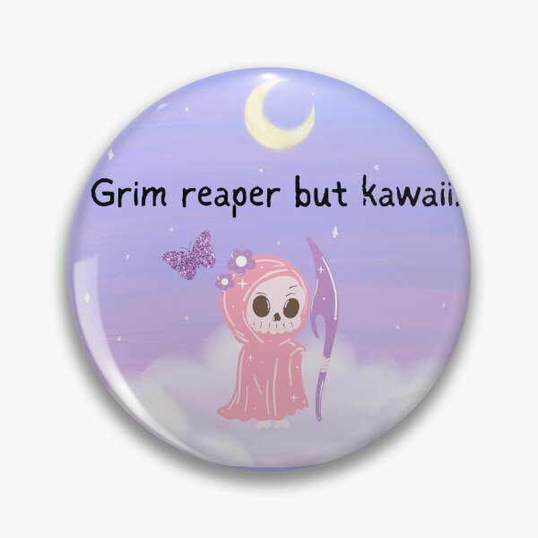 Item preview, Kawaii Cute Grim Reaper Pastel Goth designed and sold by WildWoodlandWitch.
