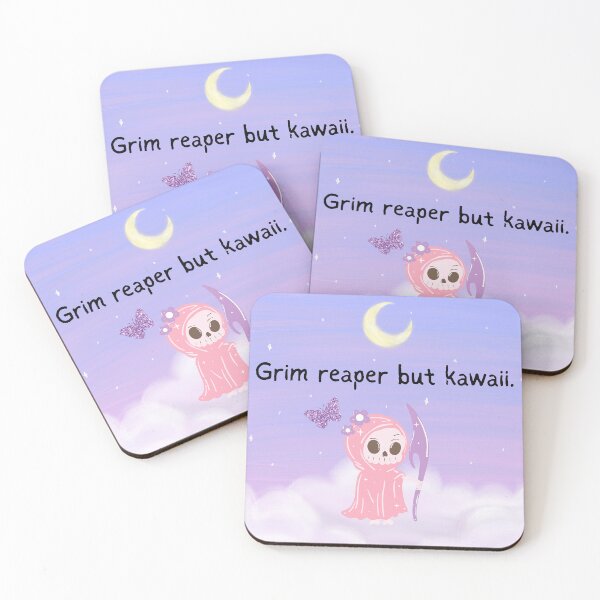 Item preview, Kawaii Cute Grim Reaper Pastel Goth designed and sold by WildWoodlandWitch.