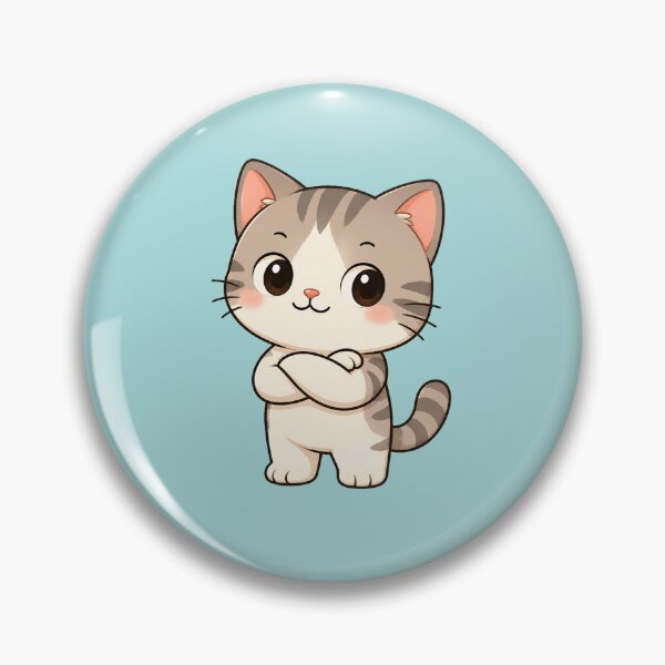 Item preview, Cute Tabby Cat Cartoon Standing Crossed Arms designed and sold by Seculinator.